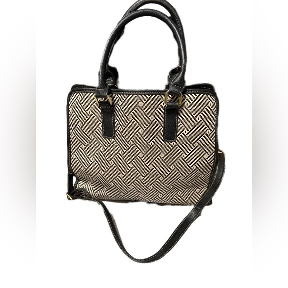 Black striped Women's Handbag - Picture 3 of 4